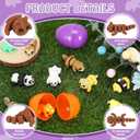 2 x 32-Piece 3D Printed Animal Figures with Surprise Eggs, Articulated Mini Fidget Toys, Poseable Desk Pets and Tiny Animal Figurines for Party Favors, Classroom Prizes, Gifts and Display