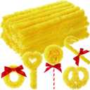 Hotop 60 Pieces Extra Thick Pipe Cleaners 30mm Jumbo Chunky Chenille Stems Craft Supplies Pipe Cleaners for Beginners DIY Art Crafts Decorations(Yellow)