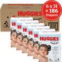 Huggies Size 4 Diapers, Snug & Dry Baby Diapers, Size 4 (22-37 lbs), 186 Count (6 Packs of 31)
