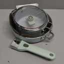 GoodCook Ceramic Cookware Set 5-Piece with Removable Handle, Induction Compatible, Nonstick and Oven Safe with 8-Inch Frypan, Sage Green