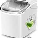 NicBex Ice Makers Countertop, Ice Machine Maker Countertop with Self-Cleaning, 26Lbs/24H,9 Cubes in 6 Mins, 2 Sizes of Bullet Ice, Portable Ice Maker Machine with Ice Scoop/Basket for Home Kitchen, White (26 Lbs/24H, White)