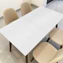 Warmstar Leather Table Cover 40 x78 Inch, 1.8MM Thick PVC Table Protector Waterproof, Desk Cover Protector Non-Slip Table Pad for Kitchen, Dresser, Gaming Desk,Dining Room Table，White