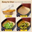 Air Fryer Liners Disposable, 125Pcs Parchment Paper, 8 Inch Non-stick Air Fryer Paper Liners, Unbleached Square Airfryer Liners for 5-8QT Air Fryer, Baking, Roasting Microwave