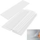 Barydat 8 Pcs Frosted Plastic Shelf Liner Waterproof Non Adhesive Shelf Mats for Wire Shelves Strength Wire Shelving Cover for Kitchen Shelving Unit Pantry Cabinet Storage (Clear,12 x 48 Inch)