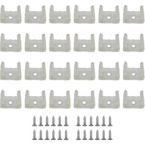 120 Pcs LED Light String Fixing Clips, Neon Mounting Clips with Screws Suitable for 14mm-17mm (0.55 inch-0.67 inch) Wide Strip Light