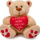 CaseTank Valentines Day Gifts for Her Kids: 10 Inches Teddy Bear Funny Cute Stuffed Animal Plush Present, Valentines Day Birthday Gifts for Him Women Girlfriend Boyfriend Wife Mom Fiance (I Love You More the End I Win)