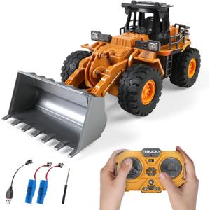 Dwi Dowellin Rc Front Loader, Alloy Shovel Loader Tractor,Construction Vehicle for Boys Ages 3-12, Gift for Birthday Christmas