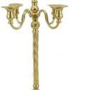 Removable Retro Metal Candlestick Threaded Rod, Wedding Party Candlestick Decoration (Gold 20.8in)