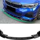 KHK Front Bumper Lip Spoiler for BMW 3 Series G20 M-Sport Bumper M340i 330i 2019-2022,Glossy Black ABS Air Dam Front Splitter Body Kit Accessories