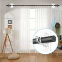 20 Pack No Drill Curtain Rod Brackets, Adhesive Rods Holder, No Drilling Curtains Hooks, Nail Free Stick on Curtain Hangers, Wall Damage-Free Clear Buckle for Bathroom, Living Room, Kitchen