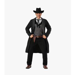 Morph Western Outfit for Men Wild West Costume Men Halloween Costumes Adult Cowboy Western Sheriff Costume (M Size)