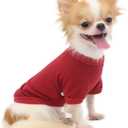 LOPHIPETS 100% Cotton Dog Tee Shirt for Small Dogs Chihuahua Puppy Clothes-Red/XL