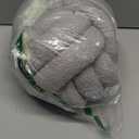 Uvvyui Knot Pillow Ball, Soft Home Decorative Pillows, Round Throw Pillow, Handmade Knotted Plush Pillow, Round Boucle Pillow Cushion (11 Inches Light Grey) (Medium (Pack of 1))