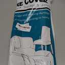 Swanna Plastic Dining Chair Covers with Backrests,Clear PVC Seat Chair Protector Waterproof Cover,Fit W/21 x D/18 Inch (2 Pack)