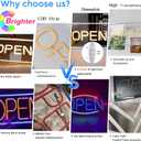 Open Signs for Business, COB Chip LED Neon Open Sign, 16"x 9" Bright Electric Light Up Open Signs with ON/OFF Switch for Bars, Stores, Coffee Shop, Hotel, Window, Outdoor etc.