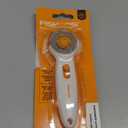 Fiskars 45mm Rotary Cutter for Fabric, Premium Steel Stick Fabric Cutter Cuts Through Multiple Layers, Right and Left Handed, Easy and Safe Blade Change, Arts and Crafts, Sewing and Quilting Tools
