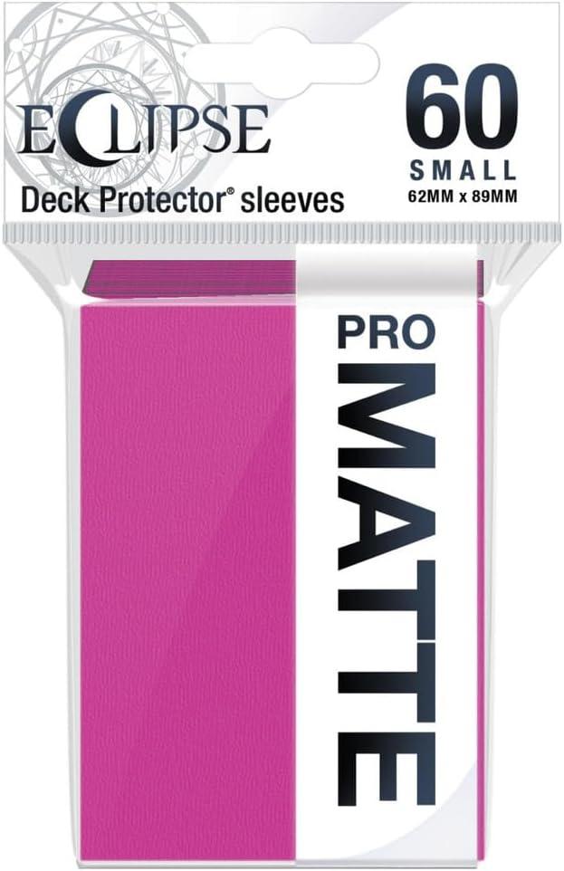 Ultra Pro - Eclipse Matte Small Sleeves 60 Count (Hot Pink) - Protect All Your Gaming Cards, Sports Cards, and Collectible Cards with Ultra Pro's ChromaFusion Technology