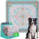 Aitmexcn Washable Pee Pads for Dogs, 2Pack Super Absorbent Reusable Puppy Pads ,100% Waterproof, Leak-Proof Whelping Pads Non-Slip Dog Mats for Floor Protector,Couch Cover, Crate, Potty Training 41x41 (Blue)