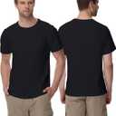 wirarpa Men's Cotton Undershirts Tee Short Sleeve Crew Neck Classic T-Shirt for Men 2 Pack (Gray, L)