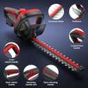 Hedge Trimmer for Milwaukee 18V Battery, Cordless Hedge Trimmer with 22'' Dual-Action Blade and Safety Lock,1600PRM, 3/5'' Cutting Width(Battery Not Included) (Red)