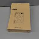 Flat Multi Plug Extender with 3 USB Wall Charger(1 Type C), 4 Outlet Wall Adapter, 4 ft Thin Extension Cord, Flat Plug Surge Protector Power Strip for Home, Office, College Dorm. White