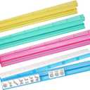 Modern American Mahjong Rack and Pusher Set, Acrylic Tile Holders in Yellow, Green, Pink, Blue, 4-Piece Combo