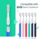 Toothbrush Replacement Heads for Quip, Standard Adult Brush Head Refill, Built-in Tongue Scraper, Soft Bristles, White, 5 Pack