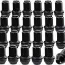 Set of 24,14x2.0mm 13/16 Hex OEM Factory Style Large Acorn Seat Lug Nuts, Replacement for 2003-2014 Expedition/ 2001-2014 F150/ 2003-2014 Navigator Stock Wheels Large Acorn Seat,Black