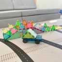 MAGNA-TILES Grand Prix 50-Piece Magnetic Construction Set, The ORIGINAL Magnetic Building Brand, Small, Large