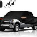 Truck Cover Fit Chevy Silverado 1500(1998-2025) Crew Cab Short Bed with Door Zipper All Weather Waterproof Rain Snow UV Sun Protector