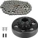 Go Kart Clutch 1" Bore 14T with 3 Feet #40/41/420 Chain, Centrifugal Clutch Fit for Minibike Mini motorcycles 2-6.5HP 212cc Engines, Up to 2300 RPM