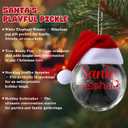 2 x Santa Fluff Ornament, Hilarious White Elephant Gifts, 3.15" Unique Christmas Ornaments for 2025 Xmas Tree Decor, Ugly Stocking Stuffer Ideas Gag Gift (1 Pack)