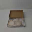 Godboat Jewelry Organizer, 4-Tier Earring Holder Organizer with 48 Holes, 6 Hooks Necklace Rack, Bracelet and Ring Stand with Wood Box, Gifts for Mothers Mom Women, Preppy Stuff & Room Decor, (White)