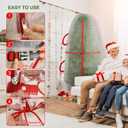 Upright Christmas Tree Bag for 6-6.5 Foot Tree, Heavy Duty Storage Bag for Artificial Xmas Tree, PE Material Waterproof Tear-Resistant Tree Cover with Reinforced Handles, Stand Up Storage Solution