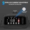 E-FAST 25A Smart Car Battery Charger, 12V/24V Automatic Automotive Battery Maintainer & Desulfator with 200s Booster Mode - Adjustable Amp Trickle Charger for Lead-Acid, AGM, Gel, LiFePO4