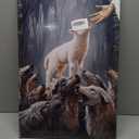 Jesus And Lamb Canvas Wall Art Jesus Saves The Lamb From Wolves Wall Decor Picture Christ Redemption The Lost Lamb Poster Print Painting for Living Room Bedroom Church Home Decoration Ready To Hang