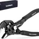 toolant 5-Inch Pocket Adjustable Plier Wrench, Zinc Phosphate CR-V Steel with Smooth Parallel Jaws and Pouch  Compact Portable Wrench for Plumbing, Nuts, Auto & Home Repairs