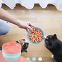 24 Pcs Cat Whisker Fatigue Bowl, Small Shallow Pet Dishes, Wide Plates for Wet Food, 5.5 Inch Wheat Straw Bowls for Kittens and Short Legged Cats