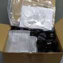 Eccliy 36 Pack 3 oz Clear Plastic Spice Jars with Label and Shaker Lids Empty Spice Bottles Seasoning Containers Seasoning Jars Shaker Condiment Pots for Pepper Herbs Powders(Black)