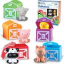 Learning Resources Peekaboo Learning Farm - 10 Pieces, Ages 18+ Months Toddler Learning Toys, Counting and Sorting Toys, Farm Animals Toys,Stocking Stuffers