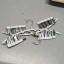 Legging Organizer for Closet, Metal Yoga Pants Hanger w/Rubber Coated 2 Pack w/10 Clips Hold 20 Leggings, Hangers Space Saving Hanging Closet Organizer for Closet Organizers and Storage-White