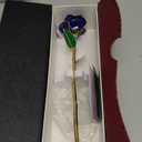 Gold Rose, Real Rose Dipped in 24K Gold, Preserved Rose Flower, Golden Dipped Rose (Blue)