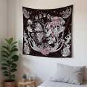 THSALIE Butterfly Tapestry - 53.18''X 59'' Tapestry Wall Hanging Plants Floral Flowers Tapestries Boho Retro Aesthetic Whimsical for Living Room Bedroom Dorm