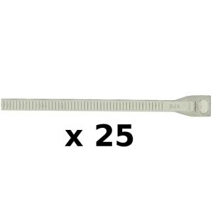 7 1/2 Inches ID Tab Cable Ties 25 Pack