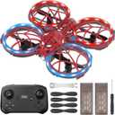 Spider Mini Drone for Kids with Altitude Hold and Headless Mode, 2 Batteries, Full Propeller Guards, 3 Lighting Effects, 360 Flips, 3 Speeds, Birthday Gifts Toys for Beginners Boys Girls