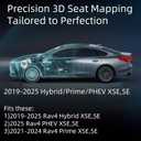 EKR Rav4 Seat Covers Custom Fit for Toyota Rav4 2021-2024 Prime SE,XSE & 2019-2025 Hybrid/PHEV SE,XSE, Leather Car Seat Cover Full Set for SUV,Faux Leather(Black)