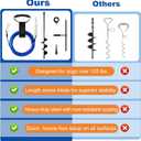 Heavy Duty Dog Tie Out Cable and Stake,Chew-Proof Dog Leads with Spring and Strap,Anti-Rust Ground Anchors with Extended T-Wrench,Dog Runner for Small Medium Dogs,for Yard Camping Beach,16FT