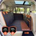 Dog Seat Cover for Back Seat Hard Bottom, XL Backseat Extender for Large Dogs (+420 lbs), Waterproof Dog Car Hammock with Door Protectors, Non-Slip Heavy-Duty Pet Seat Cover for Truck, SUV & Car