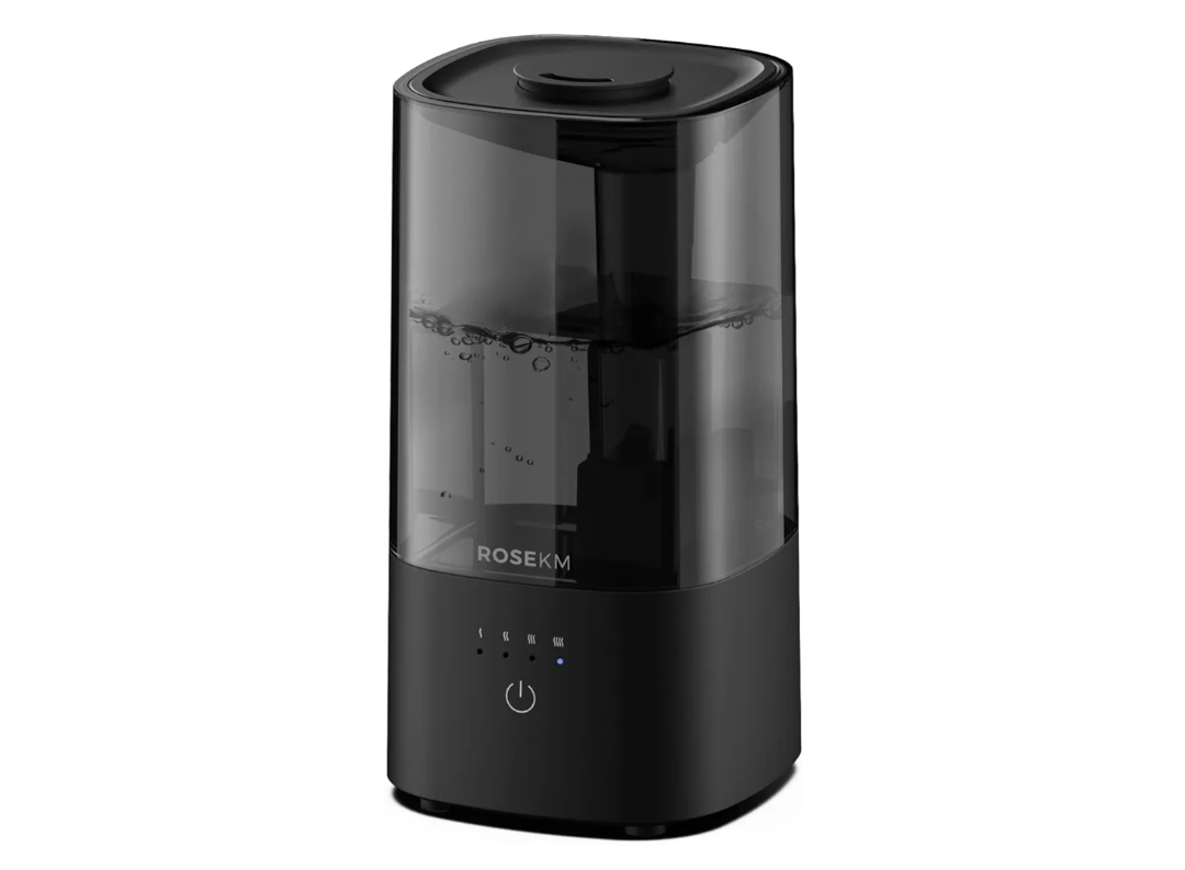 Humidifiers for Bedroom, 2.0L Cool Mist Humidifier for Home Plant and Baby Nursery, Quiet Ultrasonic Humidifier with 360° Nozzle, Auto Shut-Off, Filterless, Black