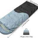 Sleeping Bag - 3 Seasons for Adults Kids Boys Girls Camping Hiking - Warm Cold Weather Lightweight Portable with Compression Bag for Backpacking in Spring, Summer, Fall and Winter